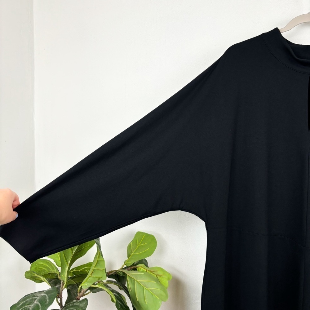 Lane Bryant 6th & LN Collection Black Keyhole Neckline Long Sleeve Dress Sz 28 - Picture 5 of 8